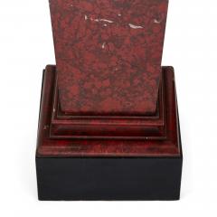 Pair of red marble pedestals in the Neoclassical style - 3517094