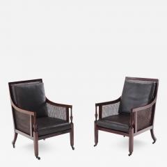 Pair of regency style cane chairs  - 3323477