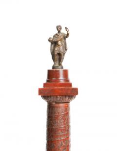 Pair of rosso antico marble grand tour columns - 1397639