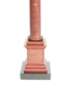 Pair of rosso antico marble grand tour columns - 1397642