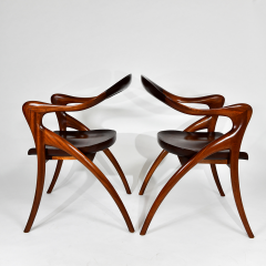 Pair of sculptural armchairs - 910859