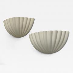 Pair of shell form wall lights mid late 20th century - 4691120