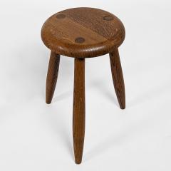 Pair of solid wood stools French design from the 50s - 3309850