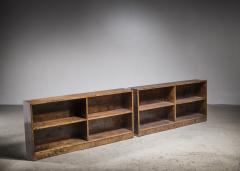 Pair of stained birch bookcases - 3618119