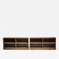 Pair of stained birch bookcases - 3619984