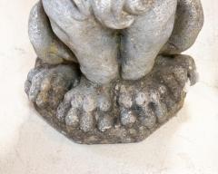 Pair of stone lion garden ornaments - 1757226