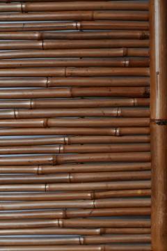 Pair of three panel rattan screens 1980 - 3548478