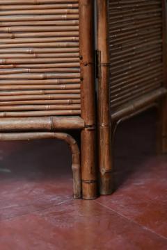 Pair of three panel rattan screens 1980 - 3548480
