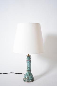 Pair of turquoise and brown lamps  - 4684339