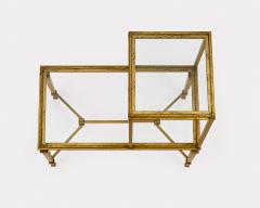 Pair of two tiered end tables by Robert Thibier Paris France circa 1960 - 4709256