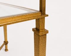 Pair of two tiered end tables by Robert Thibier Paris France circa 1960 - 4709261