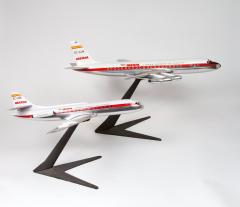 Pair of unmatched if solid aluminium Iberia Airplane models - 1669086