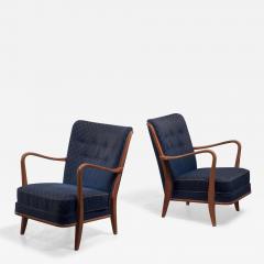 Pair of upholstered armchairs - 3504409