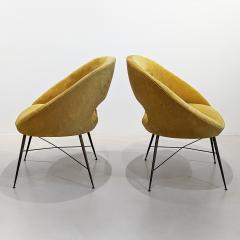 Pair of velvet armchairs by Silvio Cavatorta 1950 - 3342446
