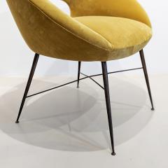 Pair of velvet armchairs by Silvio Cavatorta 1950 - 3342451