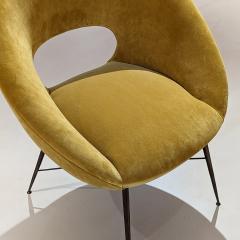 Pair of velvet armchairs by Silvio Cavatorta 1950 - 3342453