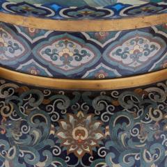 Pair of very large Chinese cloisonn enamel vases with French ormolu mounts - 3495439