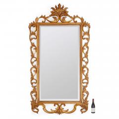 Pair of very large French giltwood mirrors with scrolled acanthus borders - 3122374