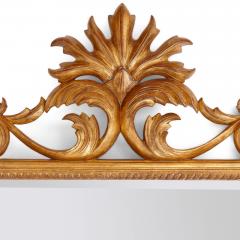 Pair of very large French giltwood mirrors with scrolled acanthus borders - 3122375