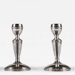 Pair of vintage English silver hallmarked candlesticks - 4523597