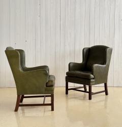 Pair of wingback armchairs Sweden 1950s - 4095552