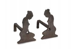 Pair of women andirons - 1231781