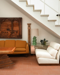 Pair of wooden painted columns 19th c  - 4535265