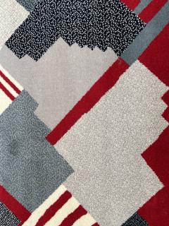 Pair of wool rugs with geometric decoration France circa 1970 - 3698351