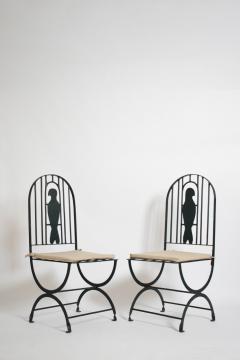 Pair of wrought iron bird cage chairs 1960s  - 4705100