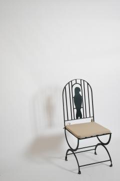 Pair of wrought iron bird cage chairs 1960s  - 4705101