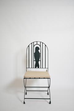 Pair of wrought iron bird cage chairs 1960s  - 4705103