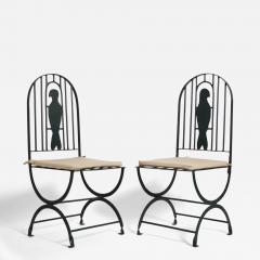 Pair of wrought iron bird cage chairs 1960s  - 4705522