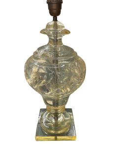 Paire of 1970s crushed ice resin lamps by Marie Claude de Fouqui res - 4694854