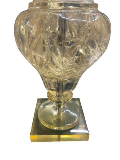 Paire of 1970s crushed ice resin lamps by Marie Claude de Fouqui res - 4694856