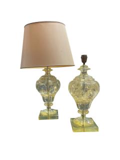 Paire of 1970s crushed ice resin lamps by Marie Claude de Fouqui res - 4694889