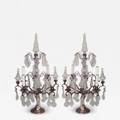 Pairs of French Louis XV Style Bronze and Crystal Candelabras - 4412446