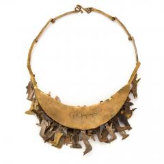 Pal Kepenyes Pal Kepenyes Milagros necklace with praying figures in brass and copper  - 2557349