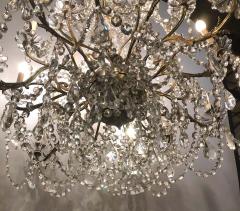 Palatial 19th 20th Century Thirty Light Crystal and Brass Column Form Chandelier - 1286177
