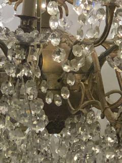 Palatial 19th 20th Century Thirty Light Crystal and Brass Column Form Chandelier - 1286187