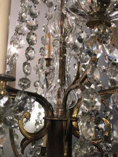 Palatial 19th 20th Century Thirty Light Crystal and Brass Column Form Chandelier - 2942748