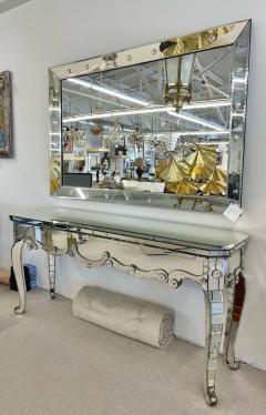 Palatial Art Deco Bubble Form Console or over the Mantel Mirror - 3526165