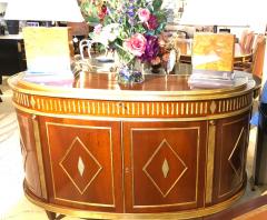 Palatial Russian Neoclassical Style Demilune Console Cabinet - 2938824
