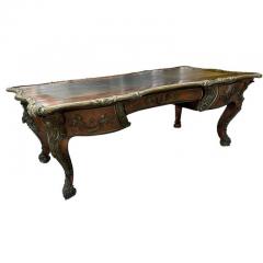 Palatial Victorian Gilt Bronze Mounted Bureau Plat Partner s Desk - 4190543