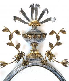 Palladio A Chic Italian Silver and Gold Gilt Mirror Attributed to Palladio Italy - 327438