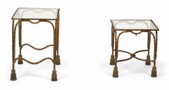 Palladio Italy Baroque Style Rope and Tassel Gilt Iron Nesting Tables - 2787582