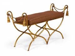 Palladio Italy Baroque Style Rope and Tassel Gilt Iron Window Bench - 2793510