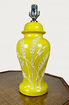 Palm Beach Regency Ceramic Ginger Jar Table Lamps with Wheat Stalks Pair - 3855983