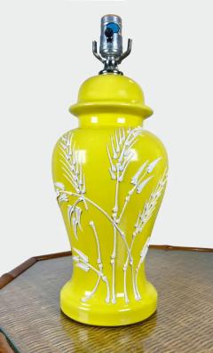 Palm Beach Regency Ceramic Ginger Jar Table Lamps with Wheat Stalks Pair - 3855984