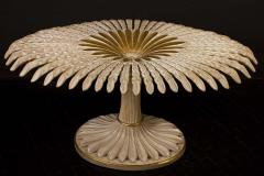 Palm Sculpture Gilt wood and Painted Dining or Center Table Italy 1970 - 3620678