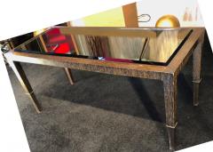 Palm tree and bronze end leg chicest coffee table - 998356